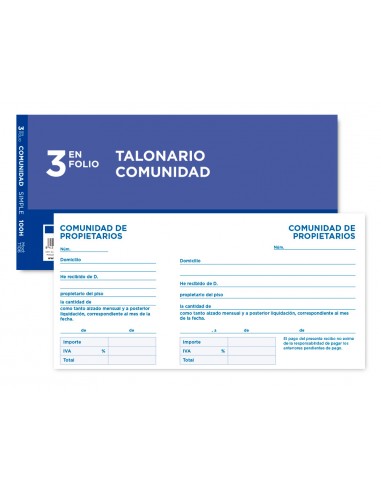 Talonario liderpapel comunidad tres...