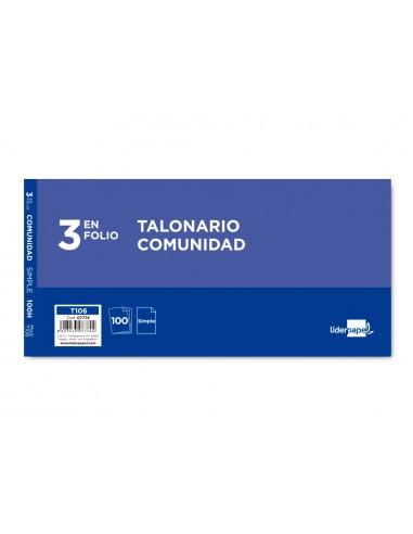 Talonario liderpapel comunidad tres...