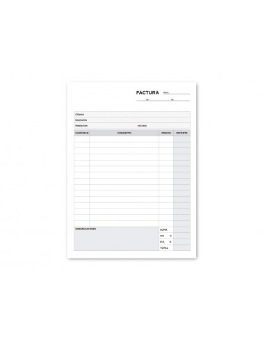 Talonario liderpapel facturas cuarto...