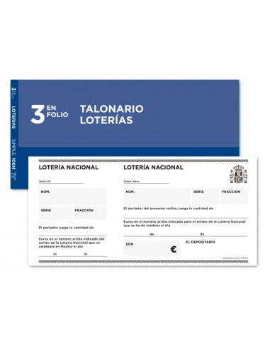 Talonario liderpapel loteria tres en...