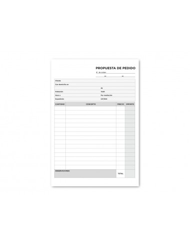 Talonario liderpapel pedidos cuarto...