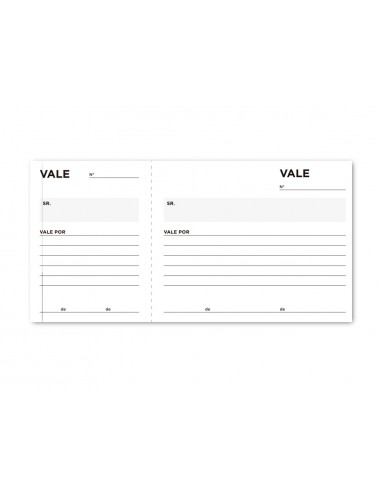 Talonario liderpapel vales tres en...