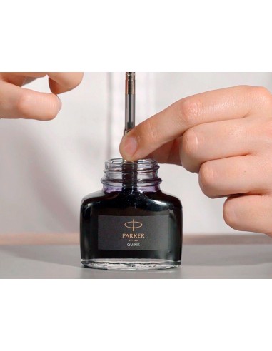 Tinta estilografica parker negra bote...