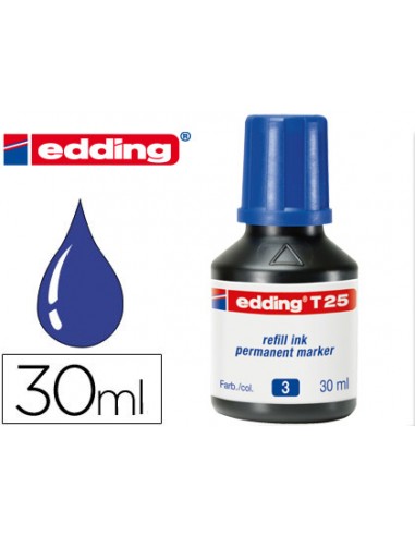 Tinta rotulador edding t-25 azul bote...