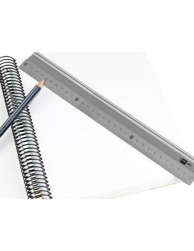 Regla liderpapel metalica aluminio 30 cm