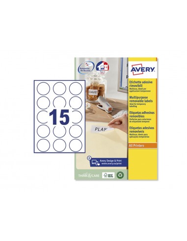 Etiqueta adhesiva avery blanca...