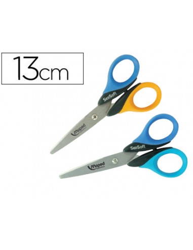 Tijera escolar maped sensoft 13 cm