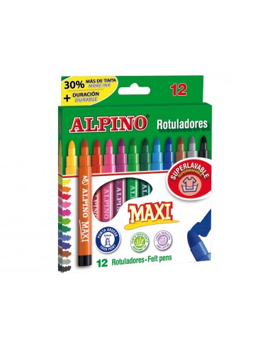 Rotulador alpino maxi caja de 12...