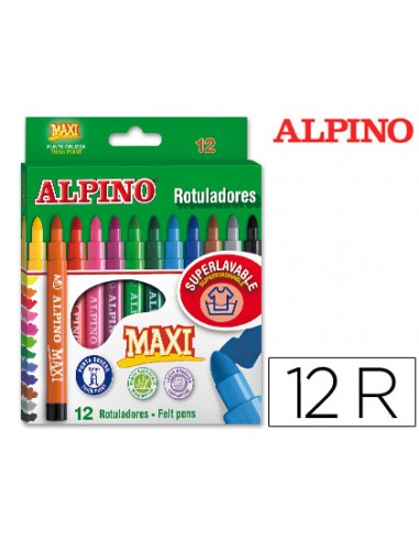 Rotulador alpino maxi caja de 12...