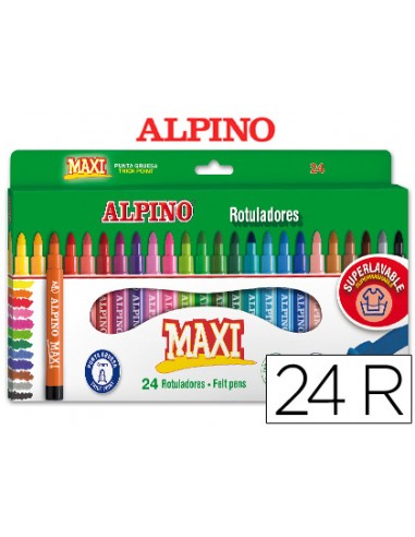 Rotulador alpino maxi caja de 24...