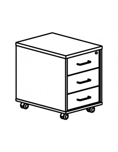 Cajonera rocada con 3 cajones serie...