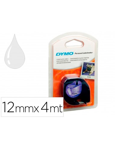 Cinta dymo 12mm x 4mt transparente...