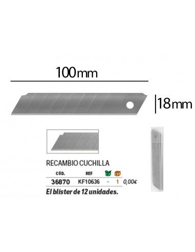 Repuesto cuter q-connect ancho para...