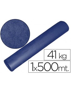 Papel kraft azul bobina...