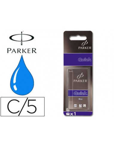 Tinta estilografica parker azul real...