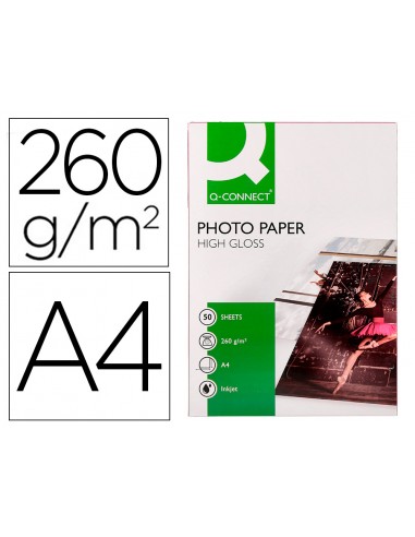 Papel q-connect foto glossy din a4...