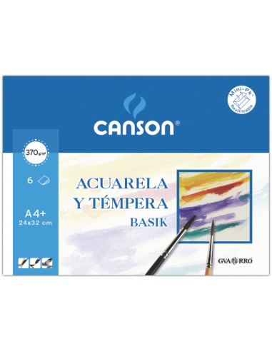 Papel acuarela basik canson din a4+...