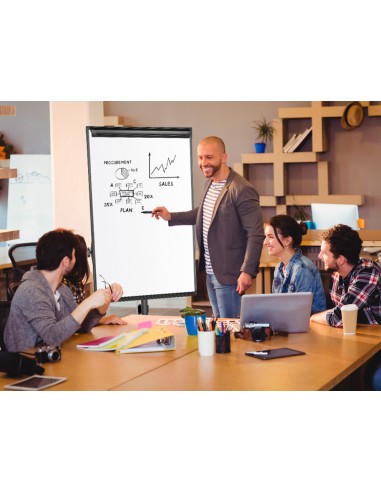 Pizarra movil q-connect con ruedas...