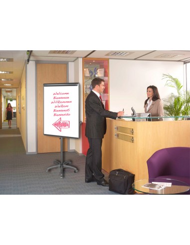 Pizarra movil q-connect con ruedas...