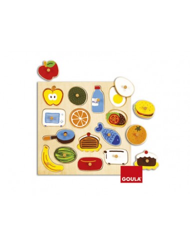 Puzle goula madera in & out 14 piezas