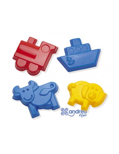 Juego dantoy moldes arena 4 modelos...