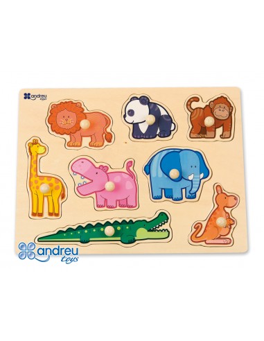 Puzle andreutoys madera selva 8 piezas