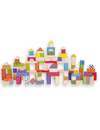 Juego andreutoys bloques maderas 100...
