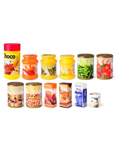 Juego miniland alimentos envasados 12...