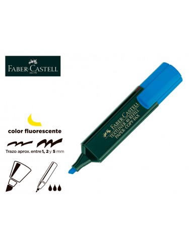 Rotulador faber fluorescente 48-51 azul