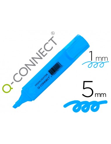 Rotulador q-connect fluorescente azul...
