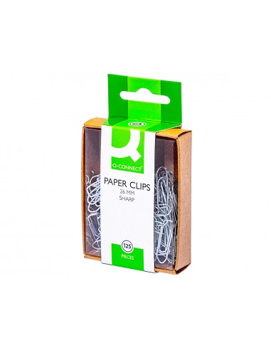 Clips niquelados q-connect 26 mm caja...