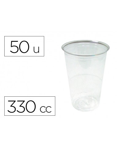 Vaso de plastico transparente 330 cc...
