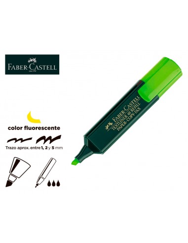 Rotulador faber fluorescente 48-63 verde