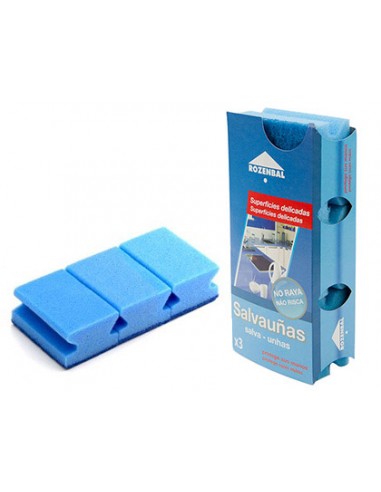 Estropajo salvauñas azul bicapa pack...
