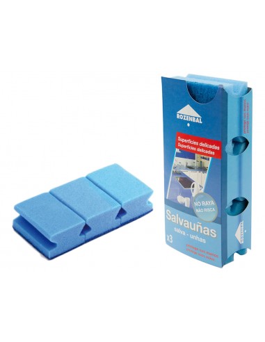 Estropajo salvauñas azul bicapa pack...