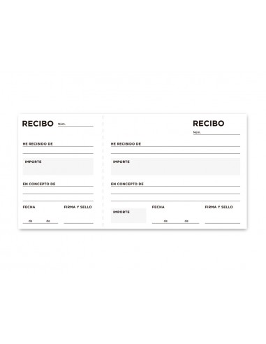 Talonario liderpapel recibos tres en...