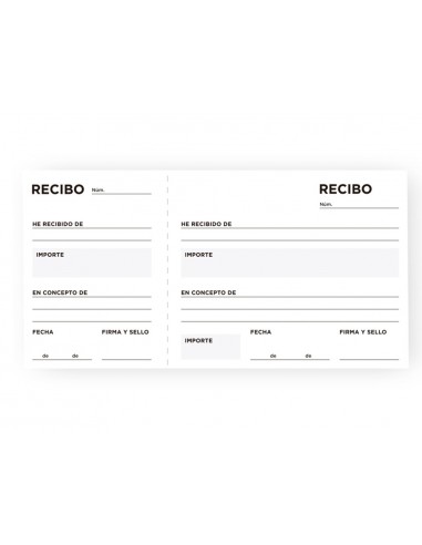 Talonario liderpapel recibos tres en...